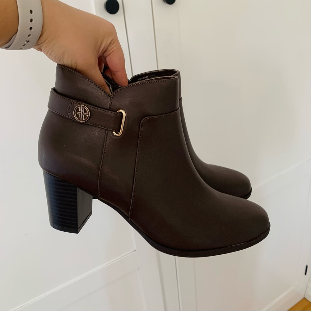 Giani Bernini Brown High Heel Ankle Bootie Size 10